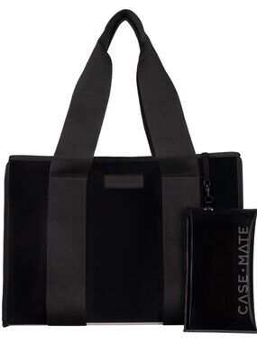 Case-Mate Black Midnight Jelly Tote Clear Waterproof Beach Bag Gym Travel NWT